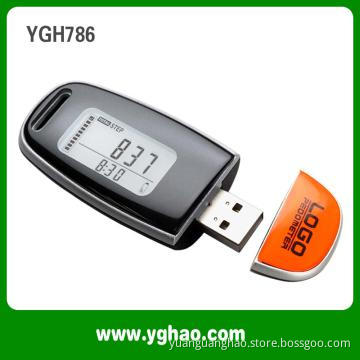 Unique USB 3D pedometer/counter step display